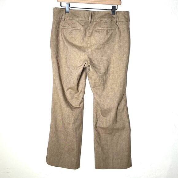 Loft tan straight leg signature trouser business casual dress pants size 10 B183 - Picture 5 of 5